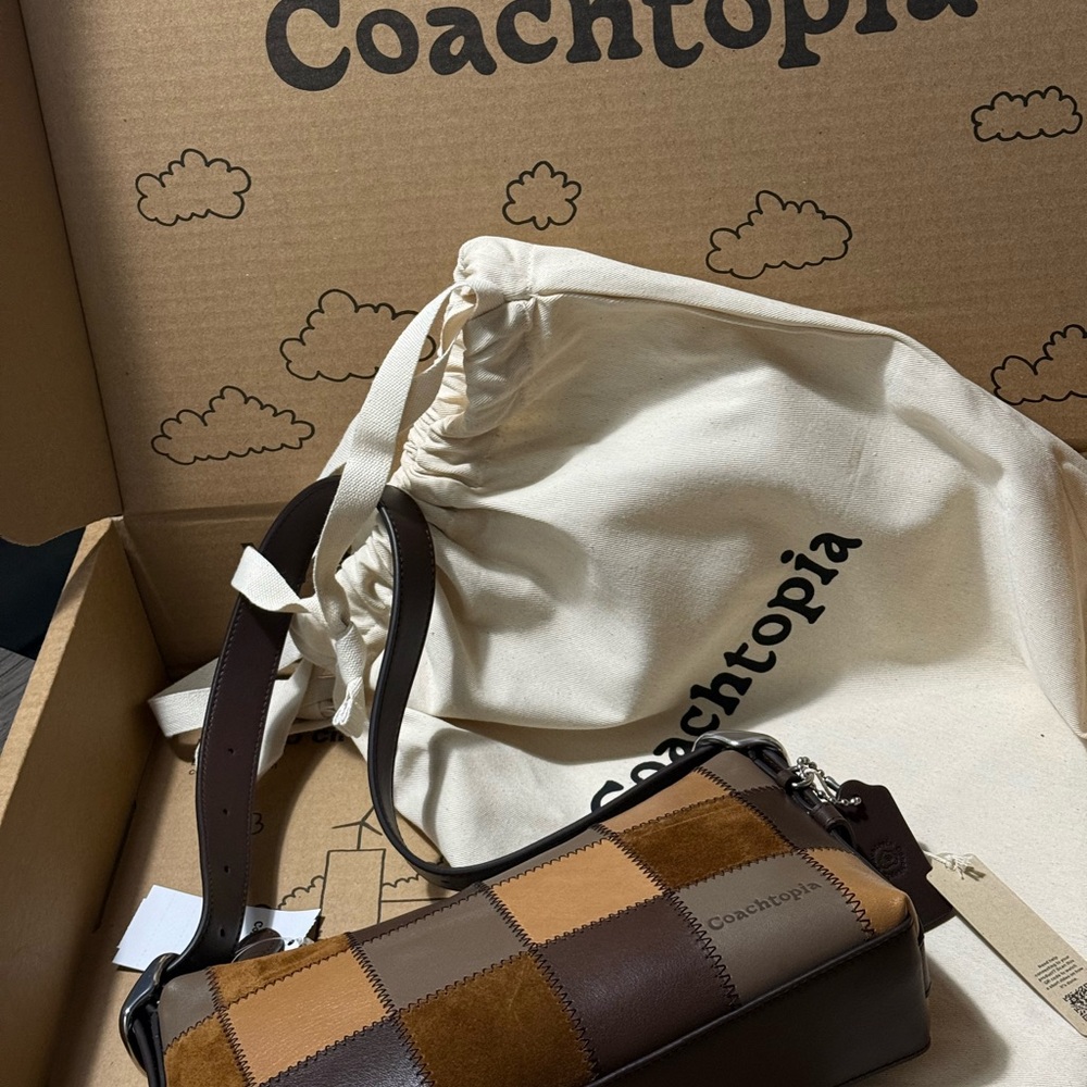 Coachtopia Small Slouchy Shoulder Bag (Alter Ego) Tan Multi - NWT - Picture 11 of 12
